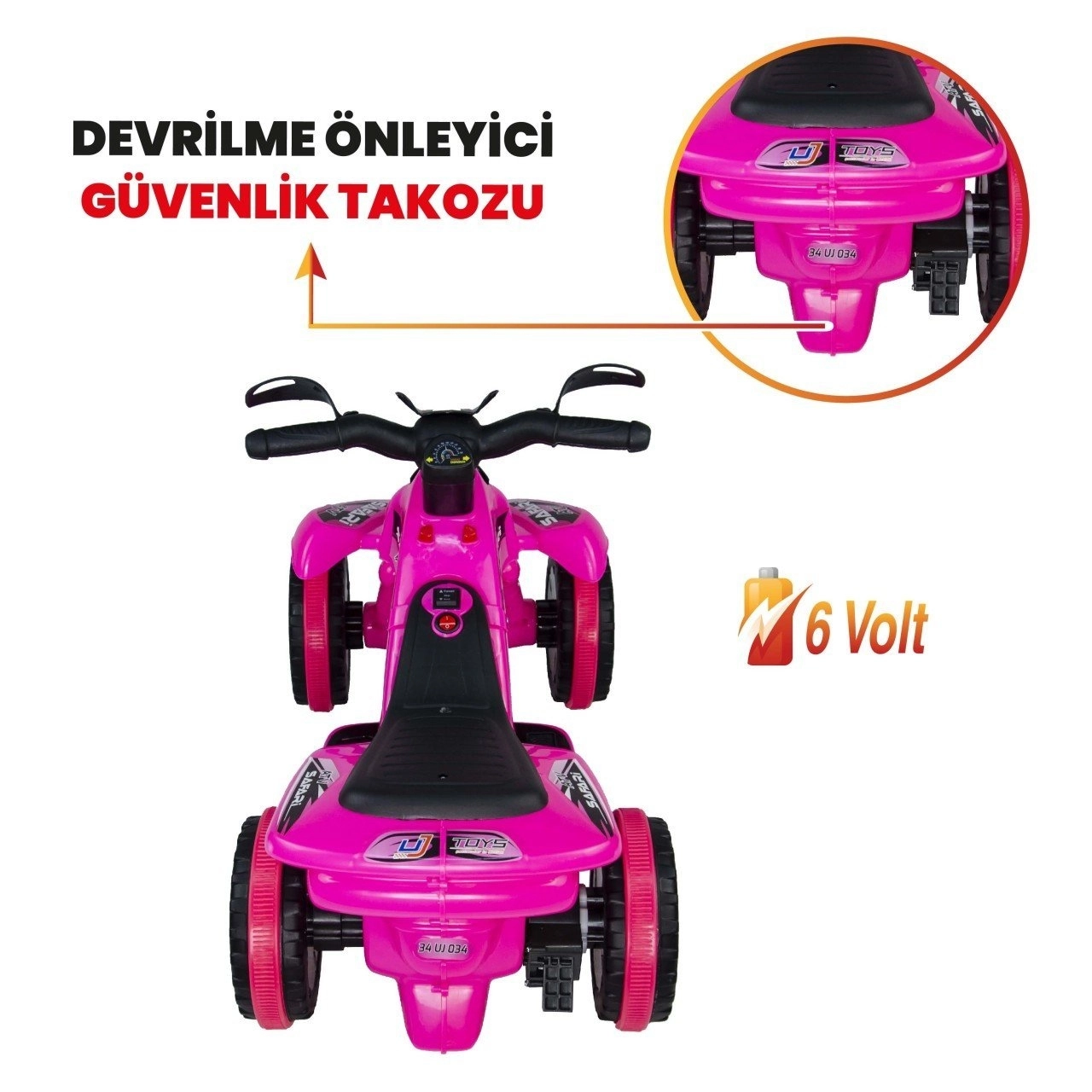 VaVbaby%20Crazy%20Cross%20Akülü%20Motor%20ATV%206v%20Pembe